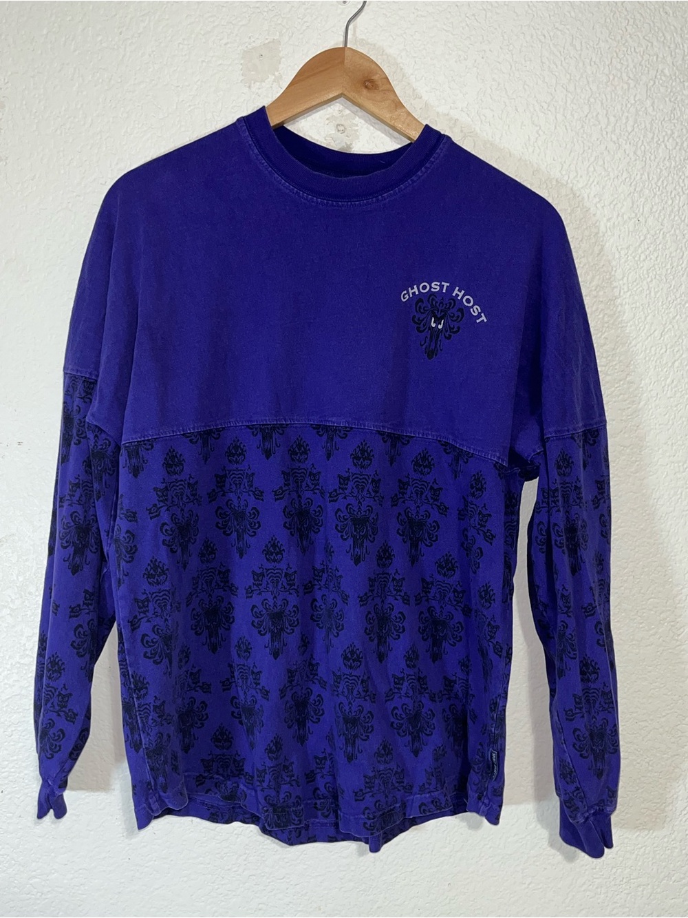 Disney Men's Crewneck Sweater in Purple with Black Accents